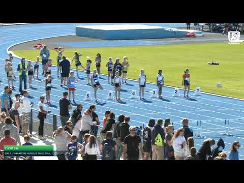 Girls U10 60m Hurdles TF 1: 2021 Commonwealth Bank State Track and Field Championships // LAVicTV