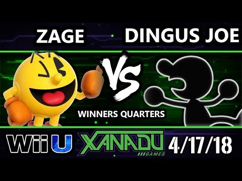 S@X 246 Smash 4 - Zage (Pacman) Vs. Dingus Joe (Game and Watch) - Wii U Winners Quarters