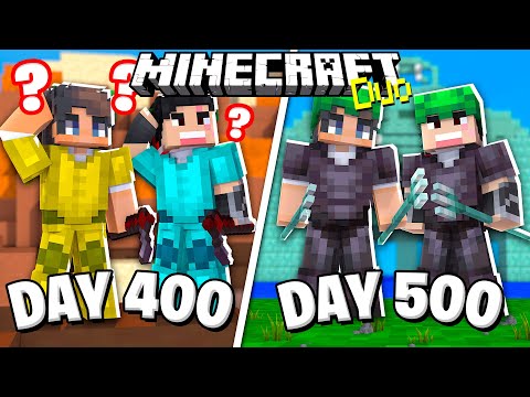 500 Days Surviving on Minecraft Island - Insane Duo Survival!