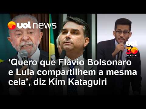 “Quero que Flávio Bolsonaro e Lula compartilhem a mesma cela”, diz Kim Kataguiri em evento de Renan