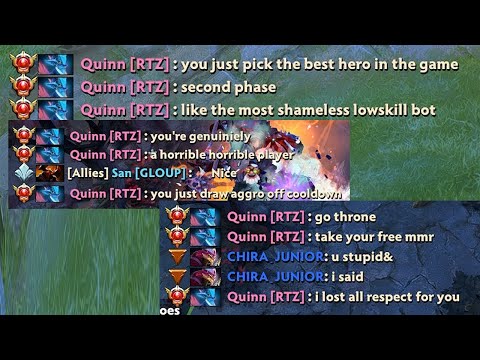 QUINN seen malding again when chira_junior picks pangolier and owned the game | DOTA 2