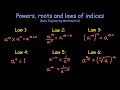 Powers Roots And Laws Of Indices