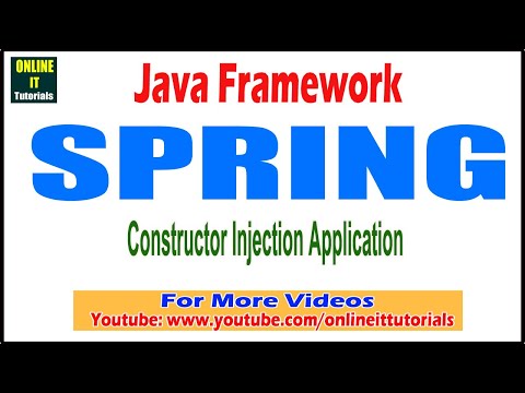 Java Framework Tutorial Spring Constructor Injection Application Onlineit Tutorials