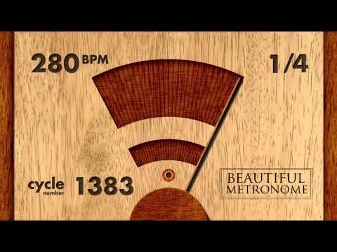 280 BPM 1/4 Wood Metronome HD