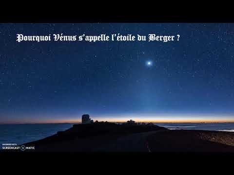 Pourquoi Vénus s'appelle l'étoile du Berger