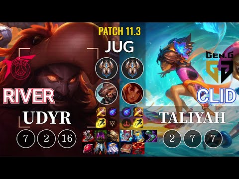 TLN River Udyr vs GEN Clid Taliyah Jungle - KR Patch 11.3
