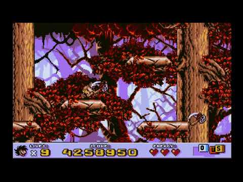 [HD 60fps] Prehistorik 2 (DOS) (Expert) - Level 5 100% - Autumn Forest