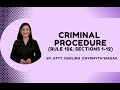 Criminal Procedure: Rule 126 (Sections 1-12)
