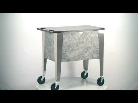 Lakeside 39105 Stainless Steel Tableside Guacamole / Serving Cart w/ 2 Shelf, Laminate Panels 3 image