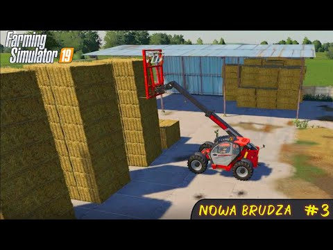 Baling, Loading & Storing Straw Bales | Nowa Brudza | Timelapse | Farming Simulator 19 | Episode 3