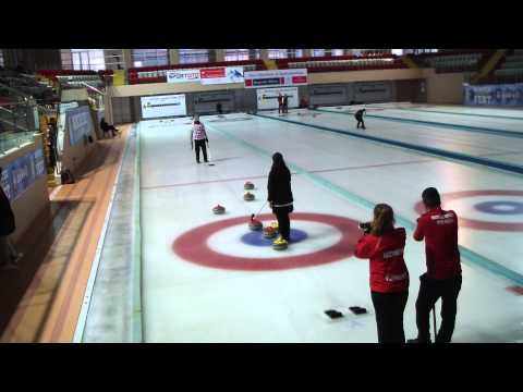 curling double takeout for three