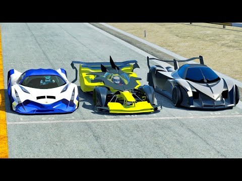 Red Bull VISION X 2030 vs Devel Sixteen 2014 vs Devel Sixteen 2019 - Drag Race 20 KM