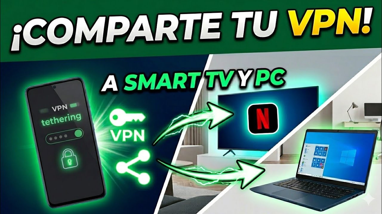 Así Comparto VPN Tethering a Smart TV, PC y Android | Desbloquea todas las Limitaciones