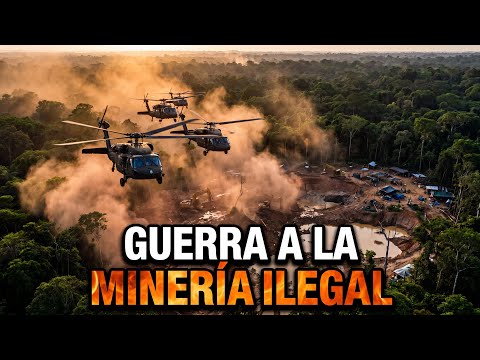 URGENTE: Comienza el desalojo la minería ilegal con disparos y detonaciones