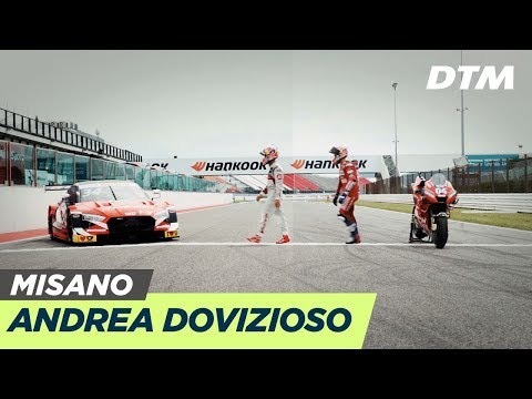 Andrea Dovizioso steigt von 2 auf 4 Räder um | DTM Misano 2019