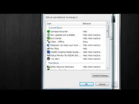 How to customize the system tray in Vista