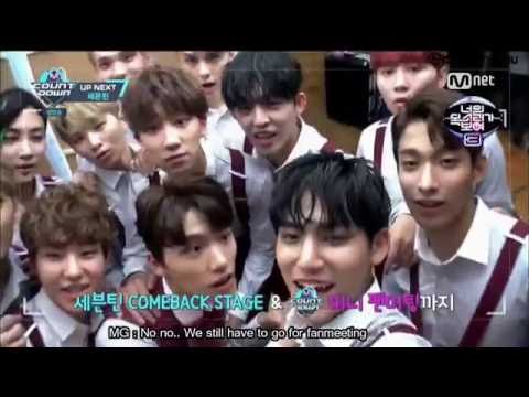 [ENG SUB] 160707 SEVENTEEN on MCountdown 'UP NEXT' Clip