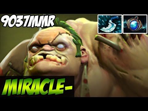 Miracle- TOP 1 MMR IN THE WORLD 9037MMR Plays Pudge - Full Game