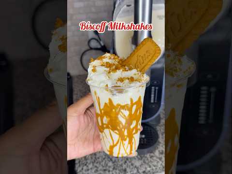 BISCOFF MILKSHAKE IN MY NINJA SLUSHI MACHINE 🔥 #milkshakerecipe