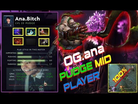 OG.Ana PUDGE MID PLAYER UNBELIEVABLE HOOKS 100%