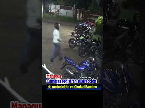 ¡Alerta en Ciudad Sandino! Cámaras registran sustracción de motocicleta