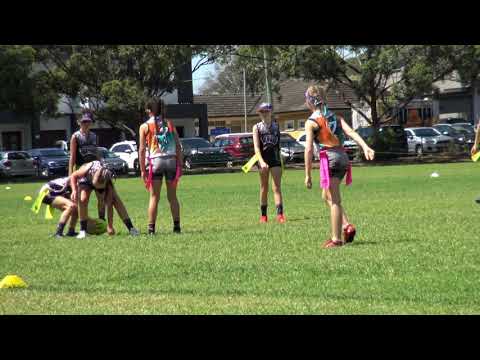 Girls 11, Grand Final 2021. Shellharbour Vs Tamworth. Oz Tag NSW State Championships 2021.