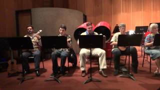 Finn performing in the NIUKulele Ensemble Winter 2014 Recital