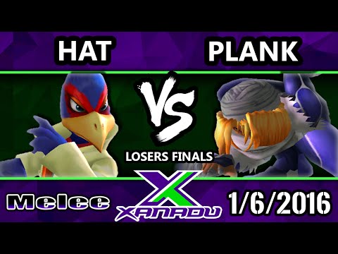 S@X 131 - Plank (Sheik) Vs. Hat (Falco) SSBM Losers Finals - Smash Melee