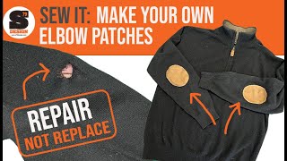 Learn how to make and sew on your own elbow patches with no raw edges