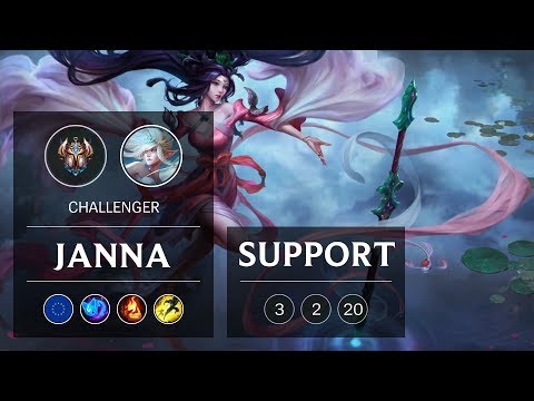 Janna Support vs Leona - EUW Challenger Patch 9.1