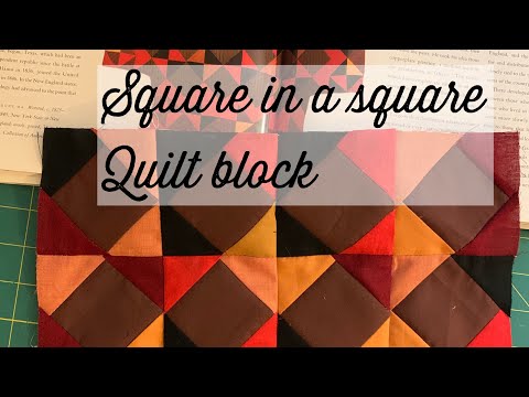 Square in a square quilt block-learn to sew-inspired by vintage-how to quilt-patchwork-tutorial