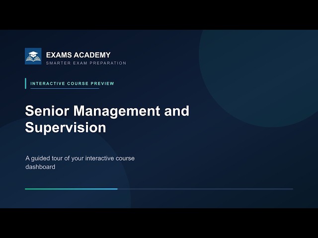 Preview of CII AF6: Senior Management and Supervision