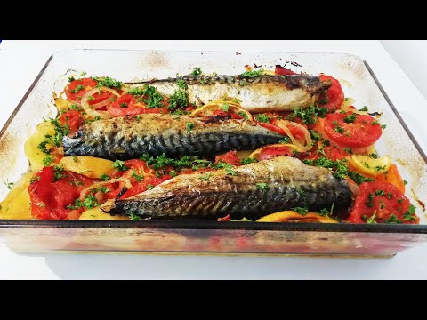 Macrou cu legume, la cuptor.