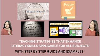 NEW TEACHING STRATEGIES FOR LITERACY SKILLS APPLICABLE TO ALL SUBJECTS (WITH GUIDE AND EXAMPLES)