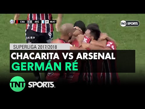 Germán Ré (1-0) Chacarita vs Arsenal | Fecha 21 - Superliga Argentina 2017/2018