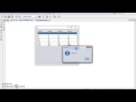 Java - JTable Mouse Clicked Event / Display The Row Columns Sum Using NetBeans [ with source code ] Video