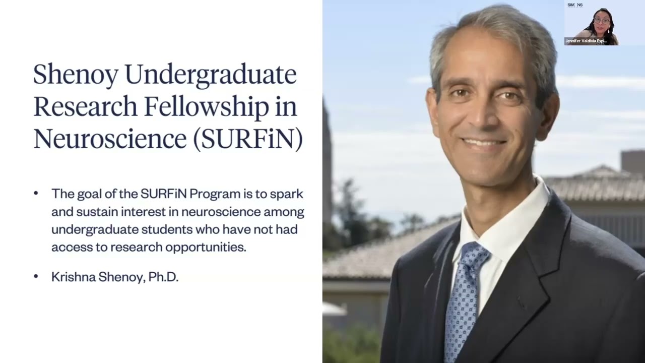Shenoy Undergraduate Research Fellowship in Neuroscience (SURFiN) Information Session (2026)
