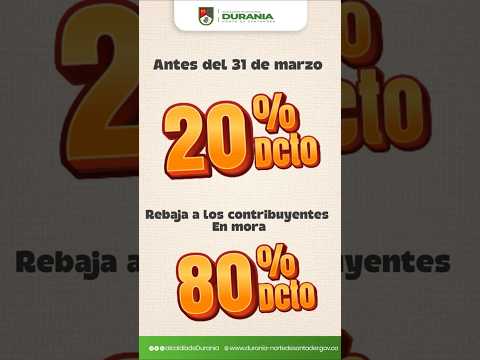 🫰🏽Ahorra y cancela tu impuesto💵predial. Aprovecha los📉 descuentos por pronto pago. #Durania