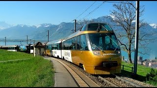 preview picture of video 'Trains From The Air - Goldenpass - Oeschseite MOB/Montreux-Berner Oberland-Bahn, Zug,train'