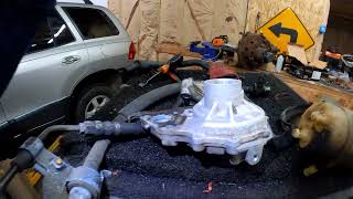 2003 Santa FE 3.5 timing belt install, p/s pump
