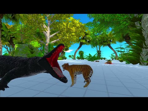 DARK PURUSSAURUS HUNTING IN JUNGLE - Animal Revolt Battle Simulator