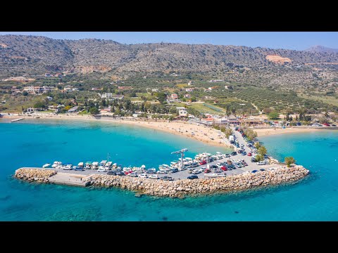 Marathi beach Chania Crete Greece 4K