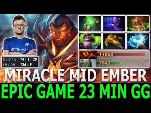 MIRACLE | Ember Spirit | Epic Mid Game 23 Min GG | Dota 2 | Pro Gameplay | Highlights