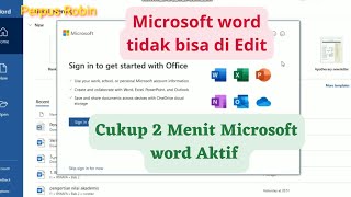Cara Mudah Mengaktifkan Microsoft office cuma 2 menit | Microsoft word