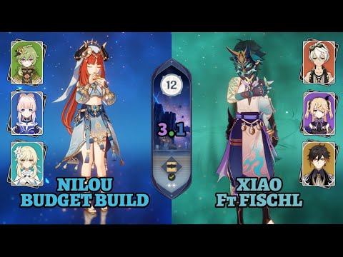 Nilou and Xiao - Genshin Impact Abyss 3.1 - Spiral Abyss Floor 12 9 Stars