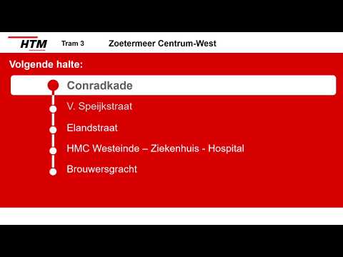 [HTM Tram Den Haag] Omroepen Lijn 3 Den Haag Loosduinen - Zoetermeer Centrum-West