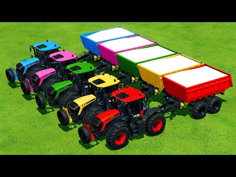MAKE AND TRANSPORT LIME WITH JCB TRACTORS - Farming Simulator 22