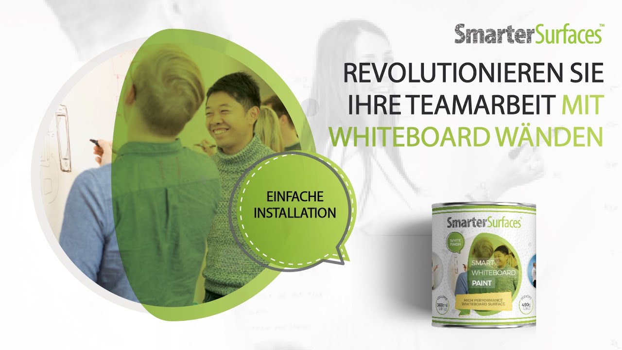 Smart Whiteboard-Farbe für ganze Wände