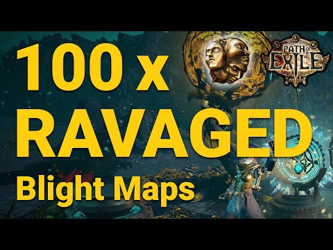 100 RAVAGED Blight Maps in 2 Minutes | Path of exile 3.17