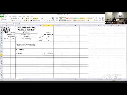 Purchasing BID# ONGOV-093-21 - LONGBRANCH PARK IMPROVEMENT - MECHANICAL